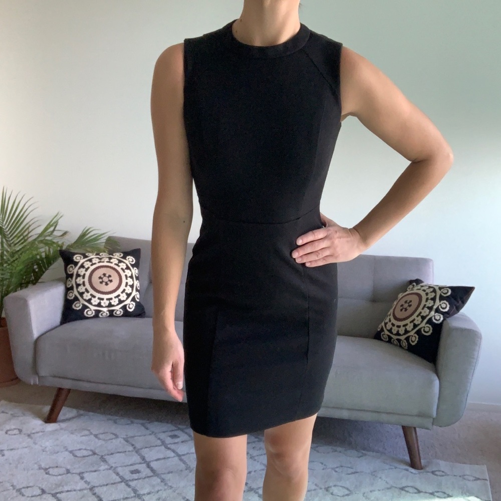 Ann Taylor Loft waffle textured work sheath dress